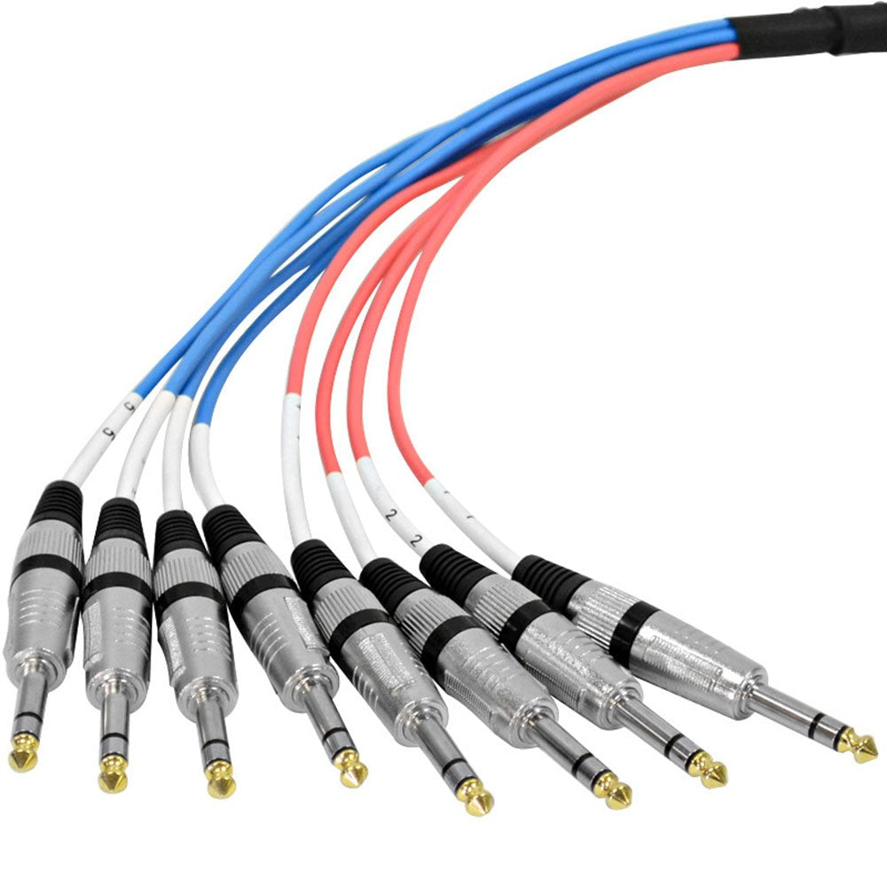 8 Channel 5' XLR Male to 1/4 TRS Snake Cable I426513