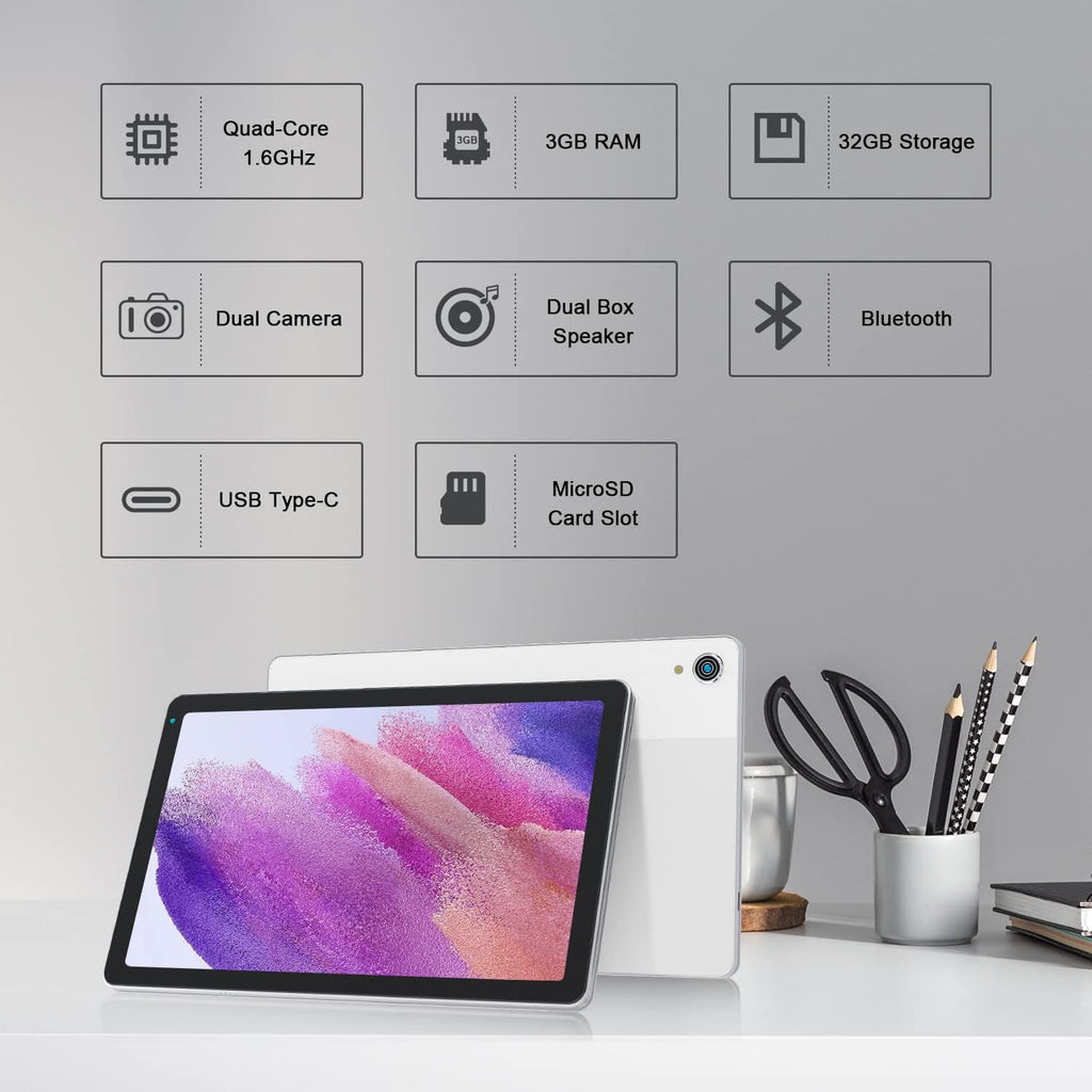 Silver 10.4 inch Android Tablet with 32GB Storage E536