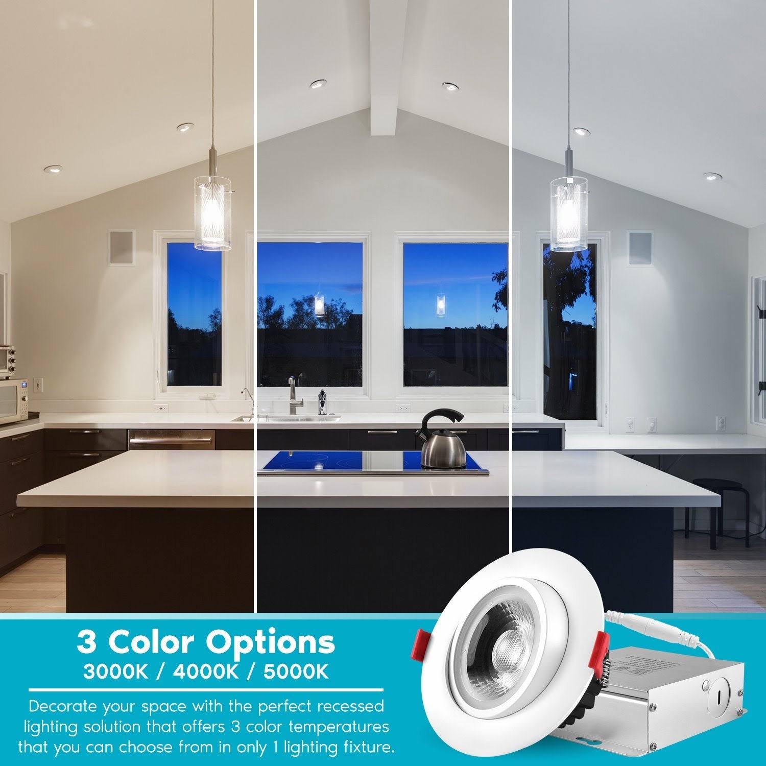 4 in Adjustable Gimbal Integrated LED Recessed Light 6-Pack N73511