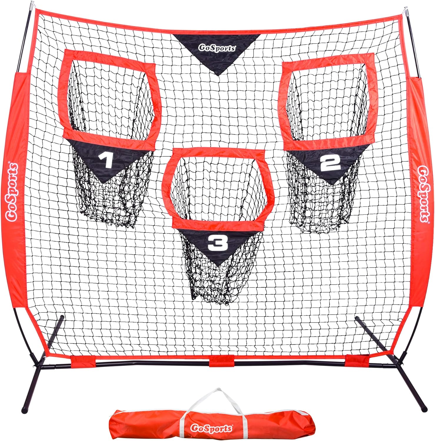 Football Trainer Throwing Net with Foldable Bow Frame and Portable Carry Case R681