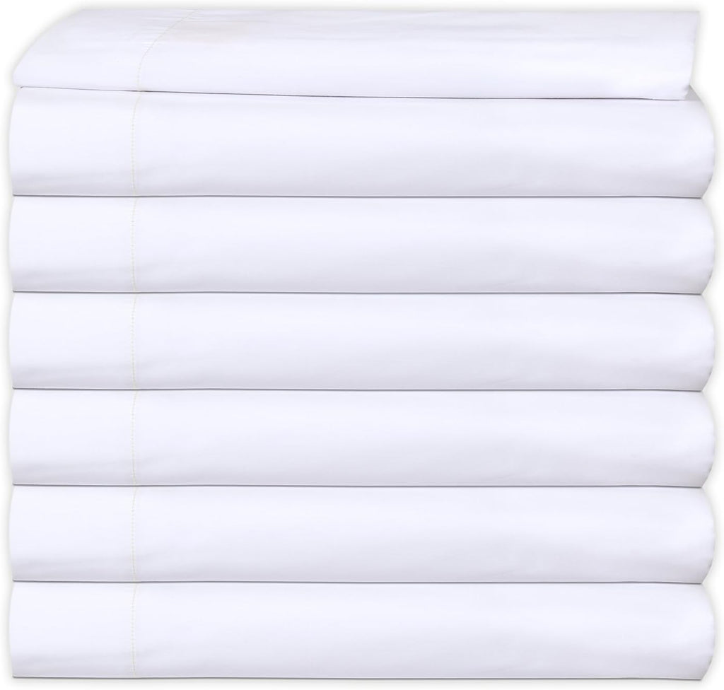 White Twin Percale Flat Sheet Pack of 2 K644943