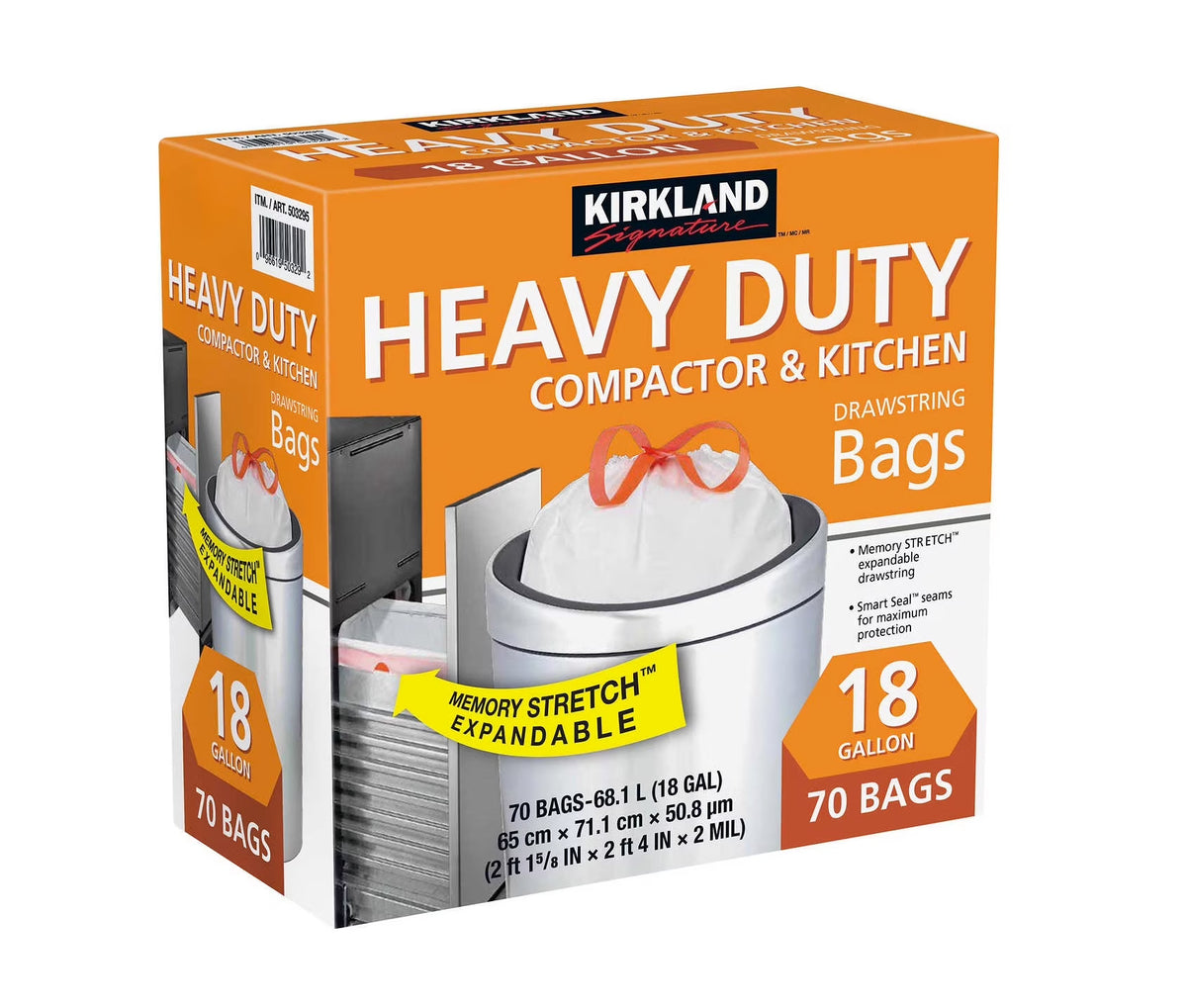 18 Gallon Kitchen Trash Bags, 70 ct G4080