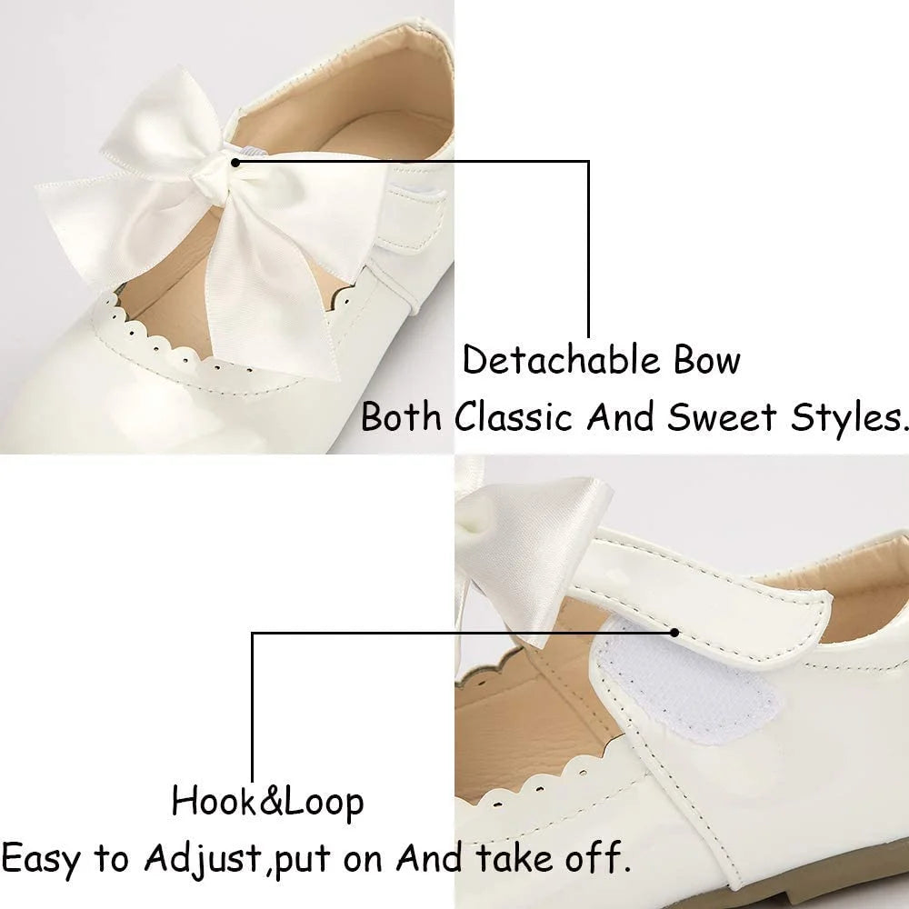 Toddler Girls Mary Jane Bowknot Soft Sole Princess Shoes K468038