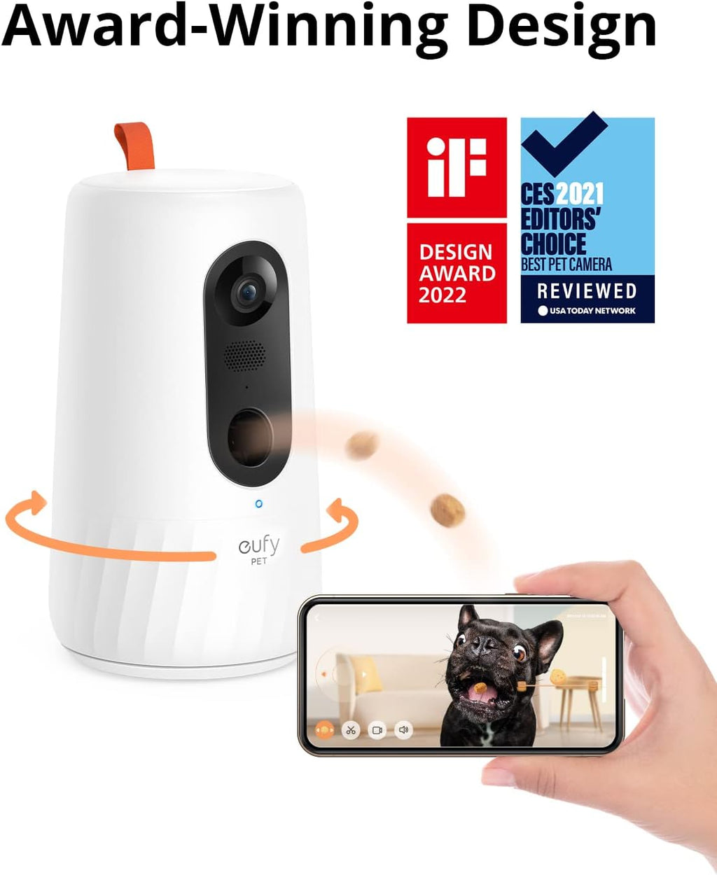 1080p Pet Camera with Treat Dispenser E72782