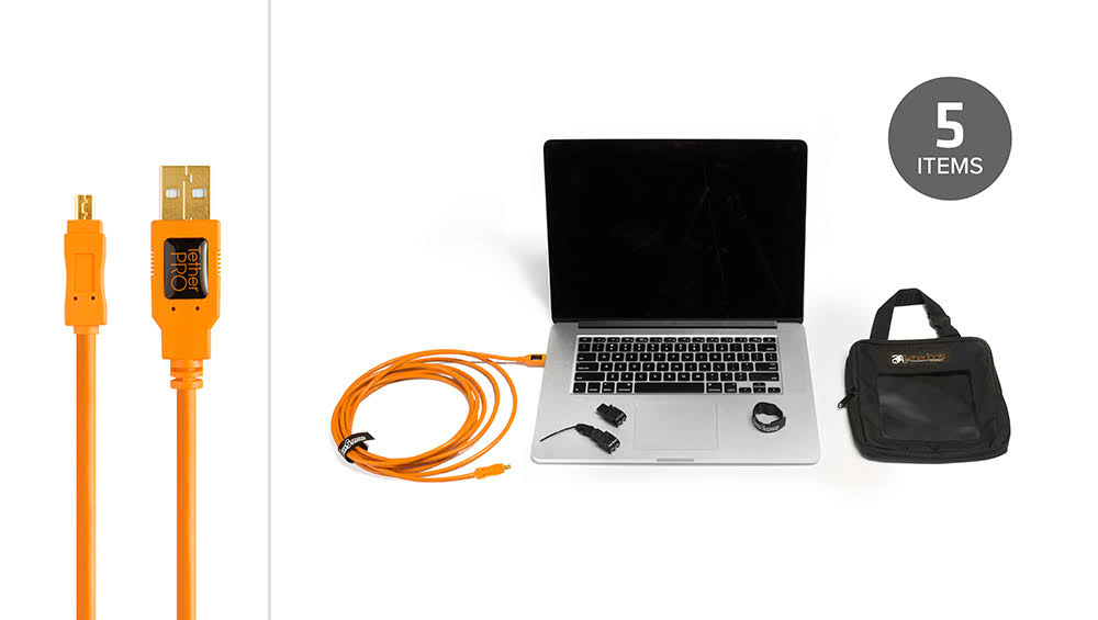 Orange USB 2.0 A Male to Mini-B 8-Pin Cable Starter Kit I260968