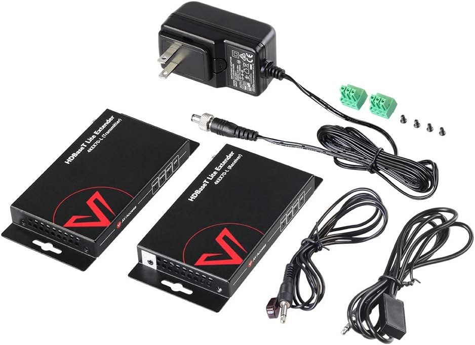 HDBaseT HDMI Extender Over Single Cat5e/6a/Cat7 Ethernet, 4K@60Hz 130ft, PoE IR RS232 HDCP2.2, HDR, CEC, EDID Z1888