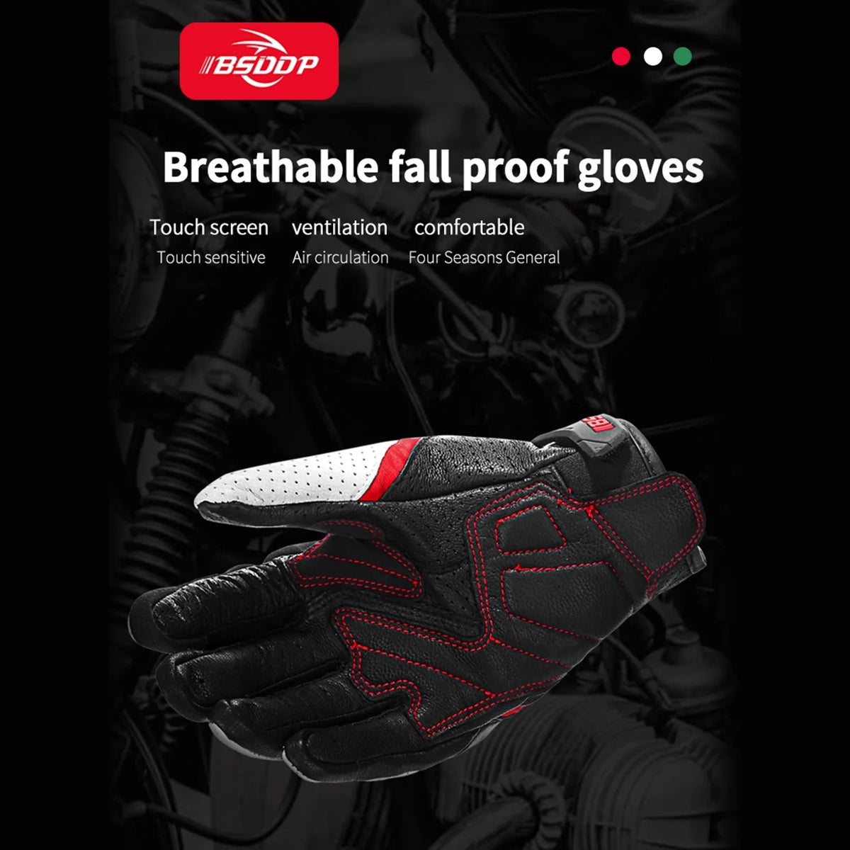 Carbon Fiber Knuckle Motorcycle Gloves F4454