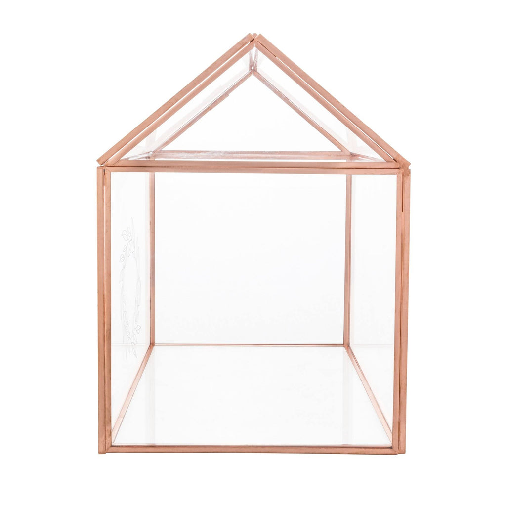 Glass Terrarium Card Holder, Rose Gold T336302