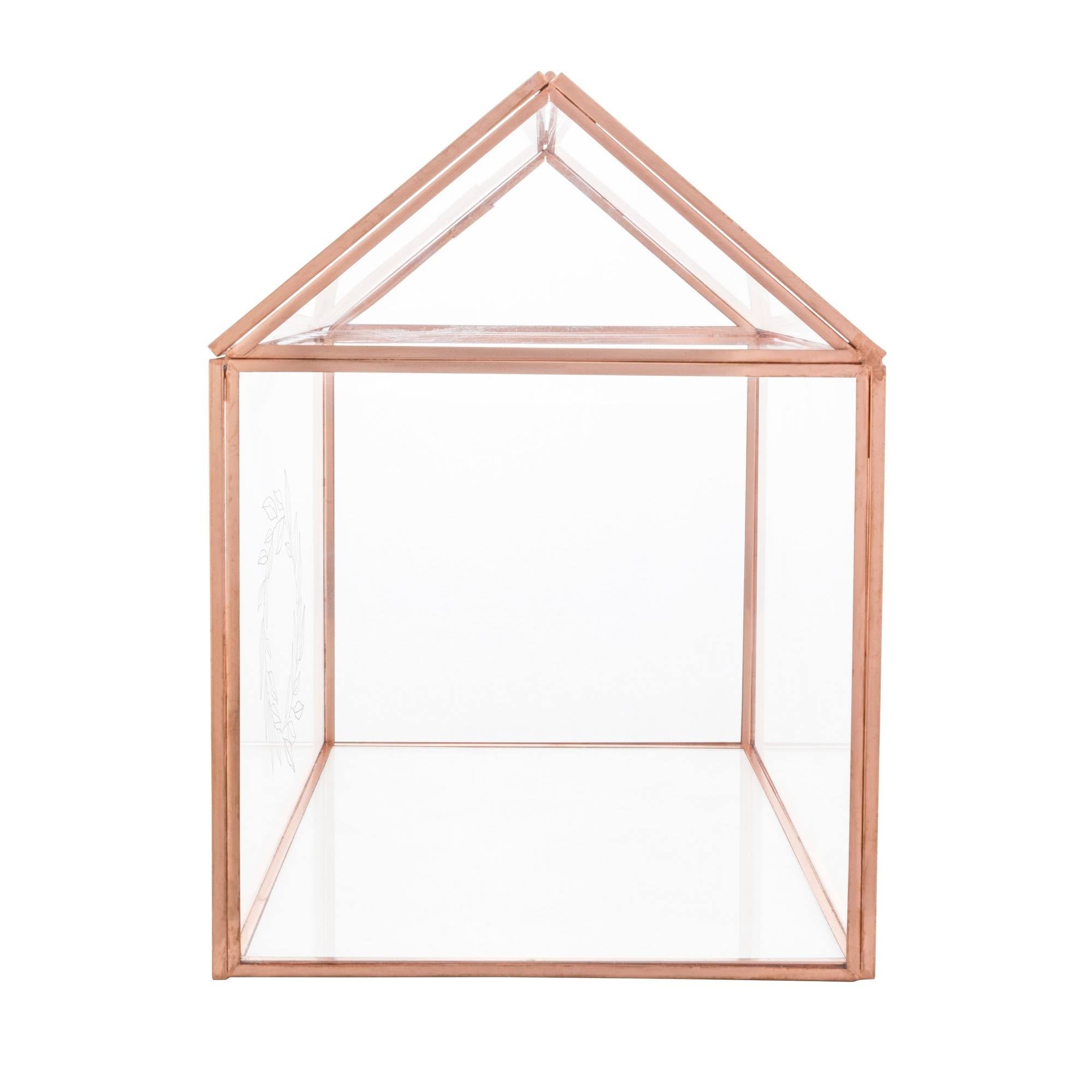 Glass Terrarium Card Holder, Rose Gold T336302