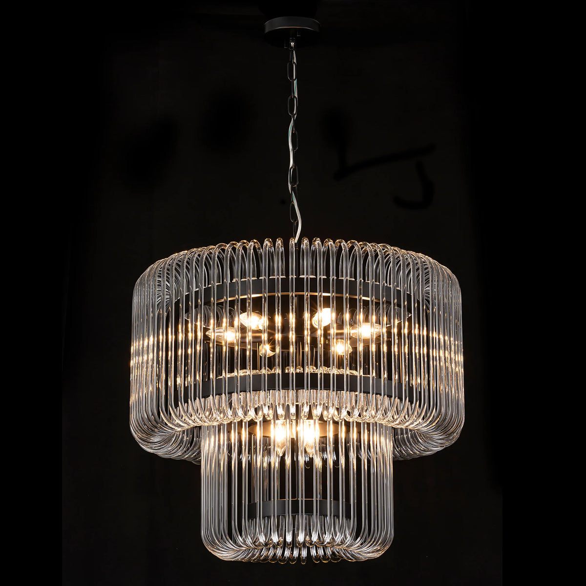 9-Light Dimmable Tiered Chandelier E1277