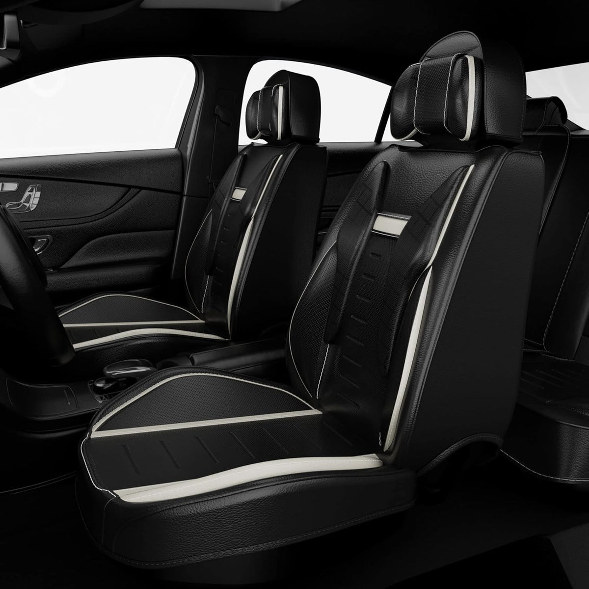 5PCS Water Proof Nappa Leather Car Seat Covers V745558