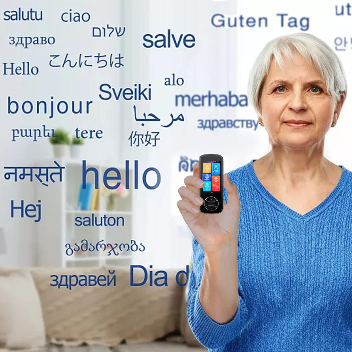 Portable Instant Voice Translator with Touch Screen B1907