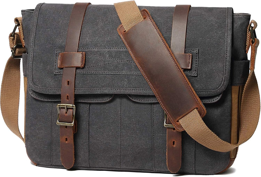 Canvas Messenger Bag Laptop Briefcase E19570