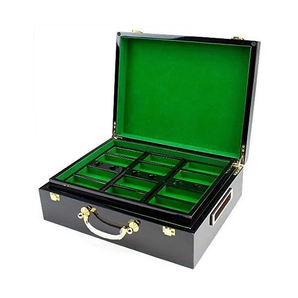 Hi Gloss Wood Poker Chip Case T2039