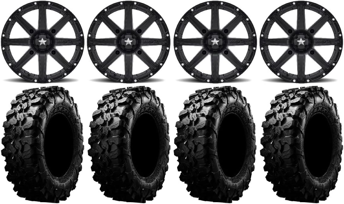 9 Items MSA Black Clutch 15 UTV Wheels 29 Carnivore Tires P8249