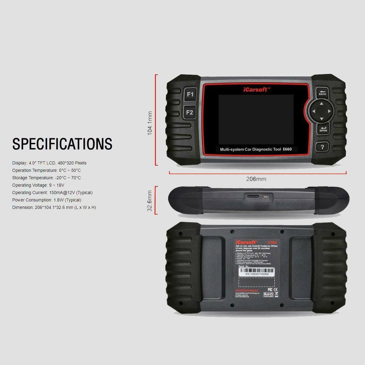 ABS+SRS+SAS+EPB+OBD II Diagnostic Tool L123