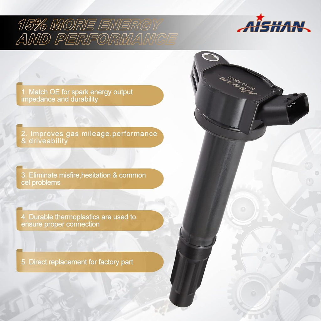 Set of 6 Ignition Coil Pack Compatible with 2.7L, 3.5L V6 Camry V6, Avalon, Sienna, Rav4 I6563