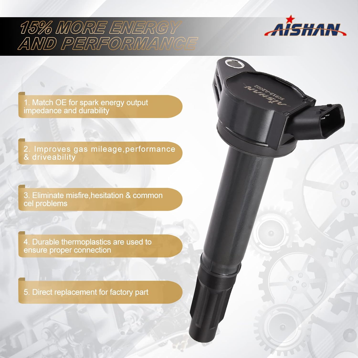 Set of 6 Ignition Coil Pack Compatible with 2.7L, 3.5L V6 Camry V6, Avalon, Sienna, Rav4 I6563