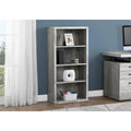Grey Reclaimed Wood-Look Bookcase with Adjustable Shelves E82539