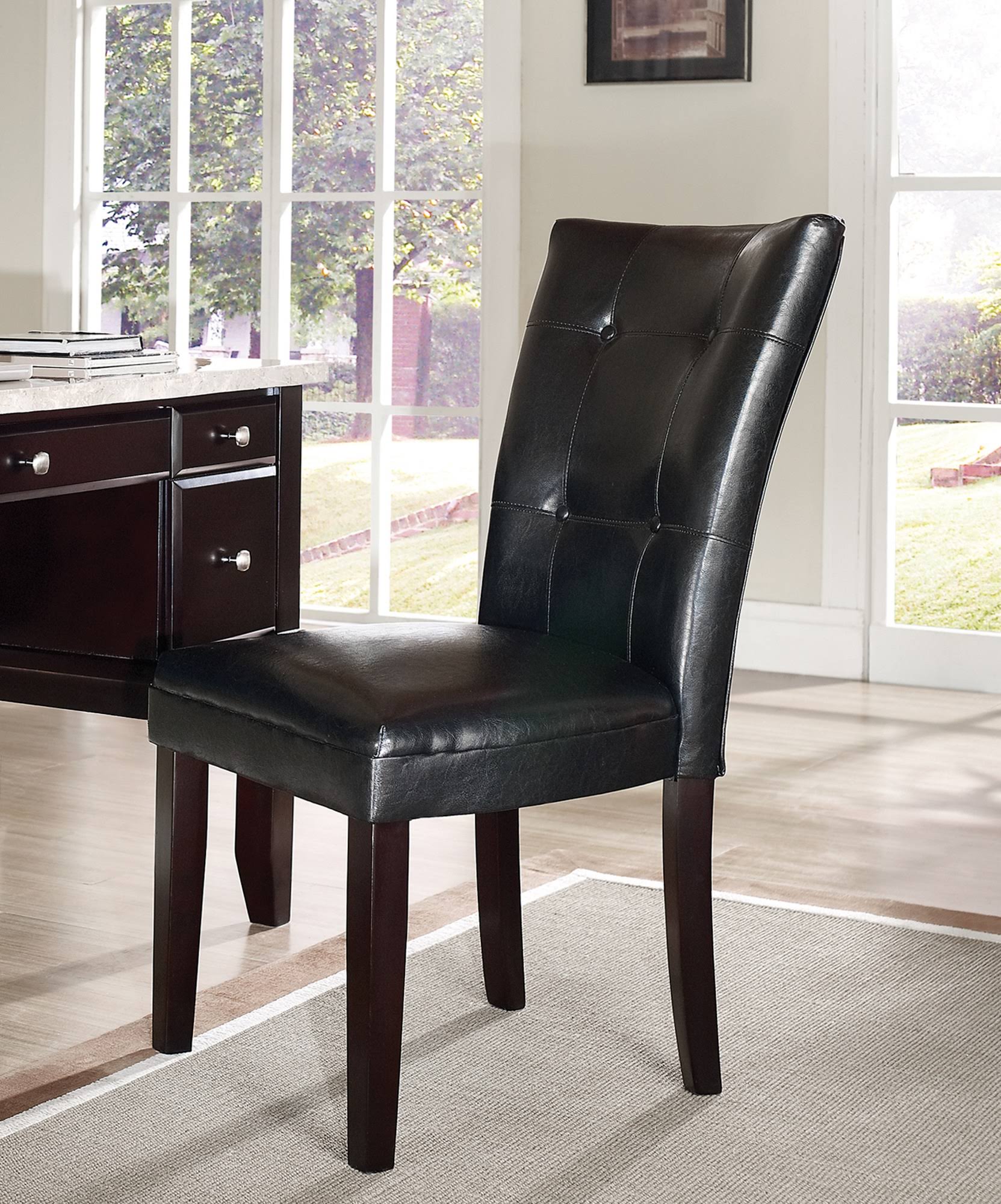 Black Parsons Chair Q38902