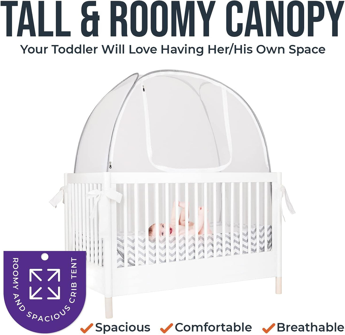 Infant Mosquito Netting Pop-Up Canopy Cover for Standard Cribs J354267
