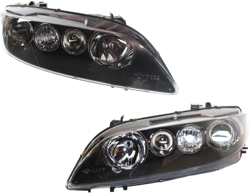 Black Housing Headlight Pair for Mazda 6 2006 2007 2008 S505615