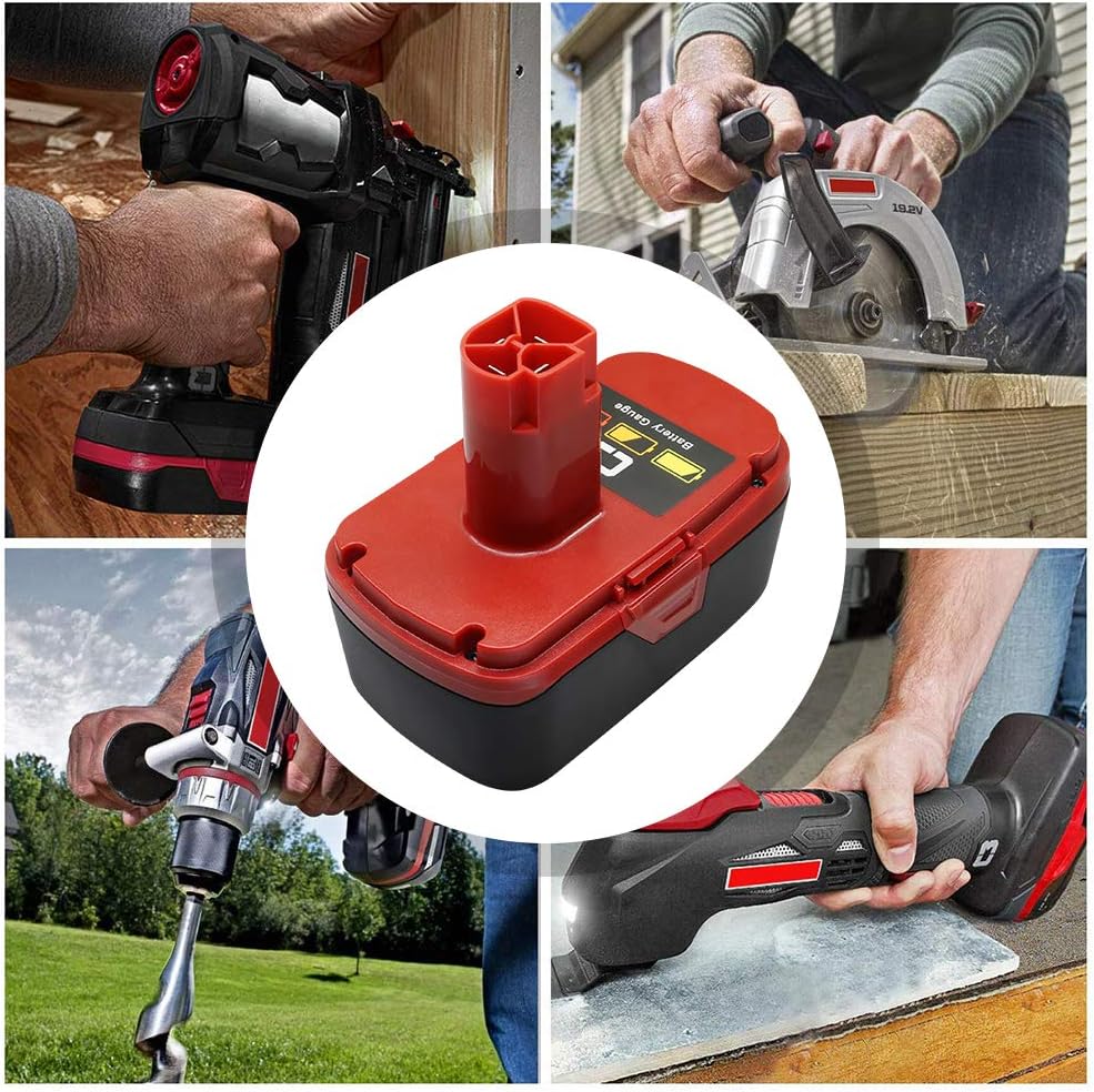 2 Pack 6.0Ah Lithium Ion Replacement Cordless Power Tool Battery with LED Indicator W486024