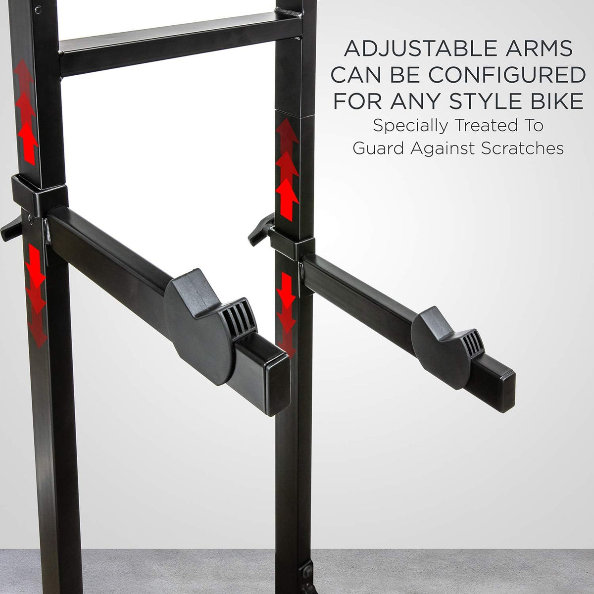 Bike Garage Storage Rack, 2 Bicycle Floor Stand, Adjustable, Freestanding V139926