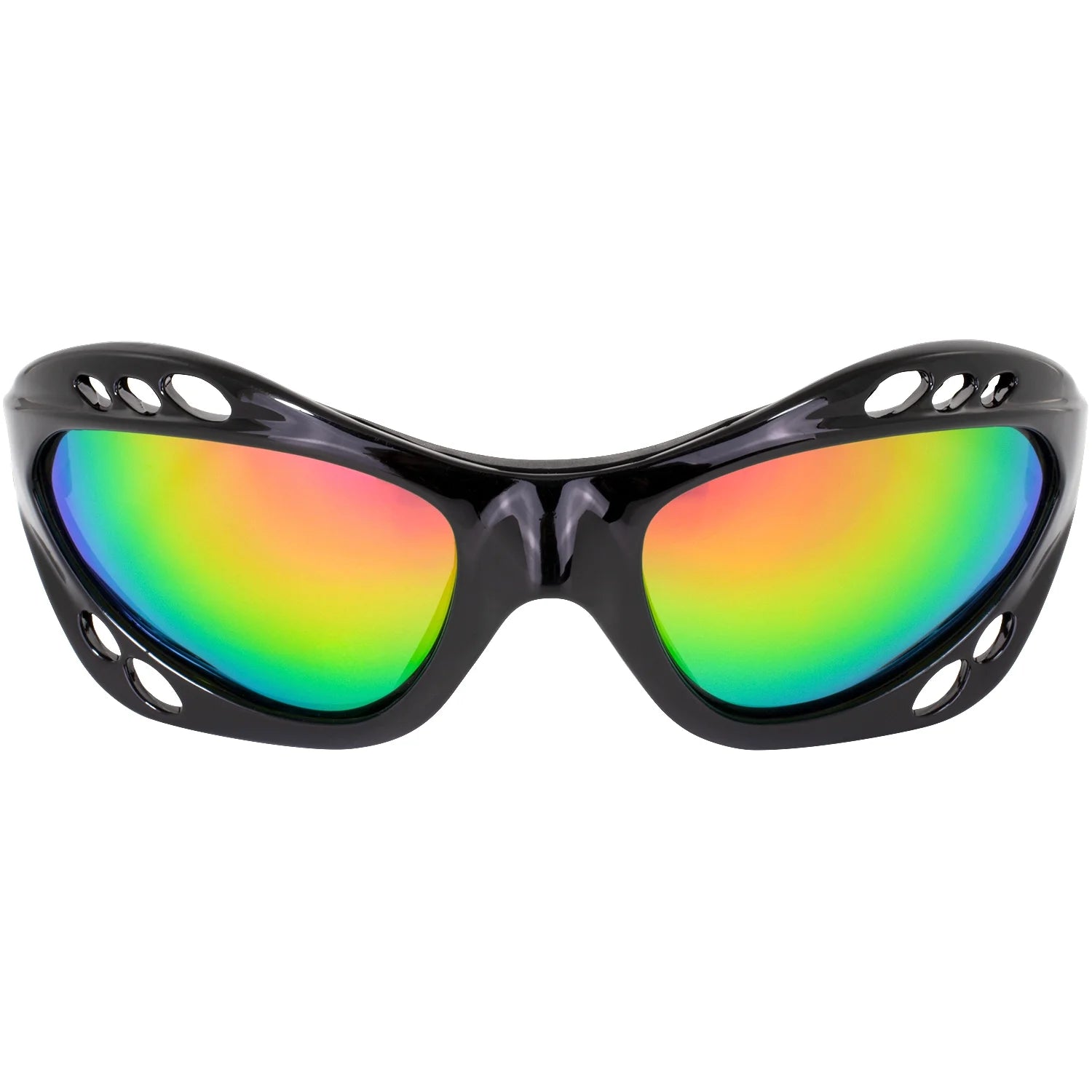 2 Pairs Padded Polarized Sunglasses w/Strap Silver w/Smoke Lens Black w/Pink Mirror Lens H47947