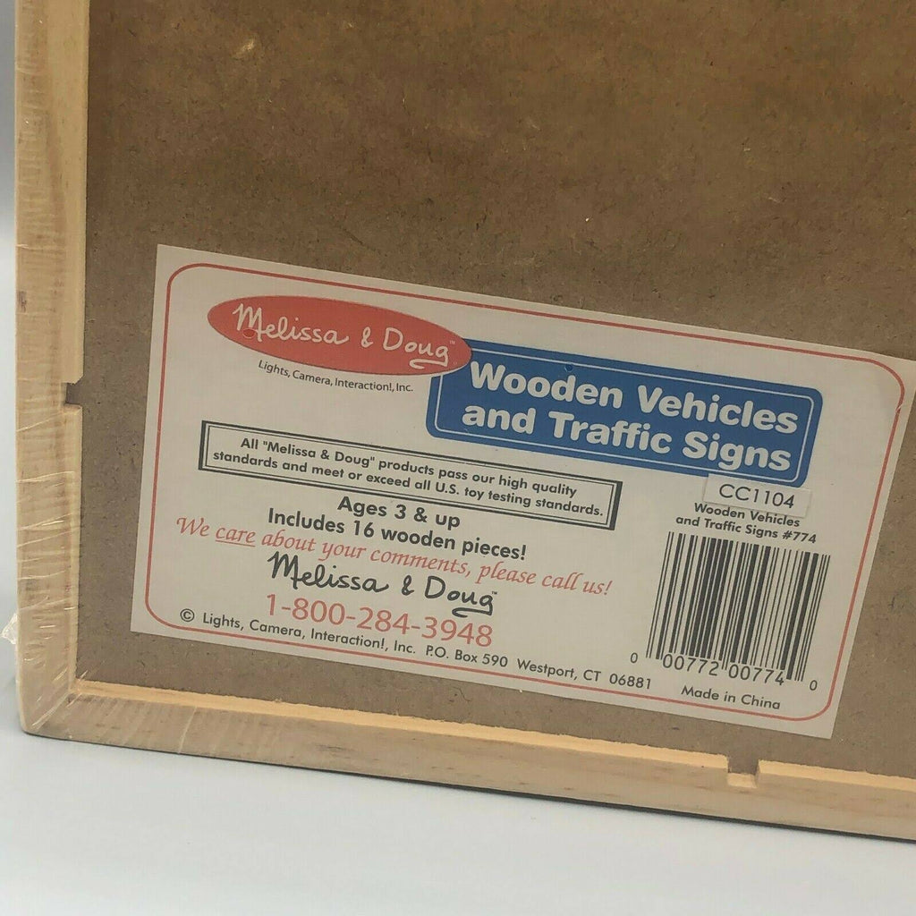 16 Pc Wooden Vehicles and Traffic Signs Z68542