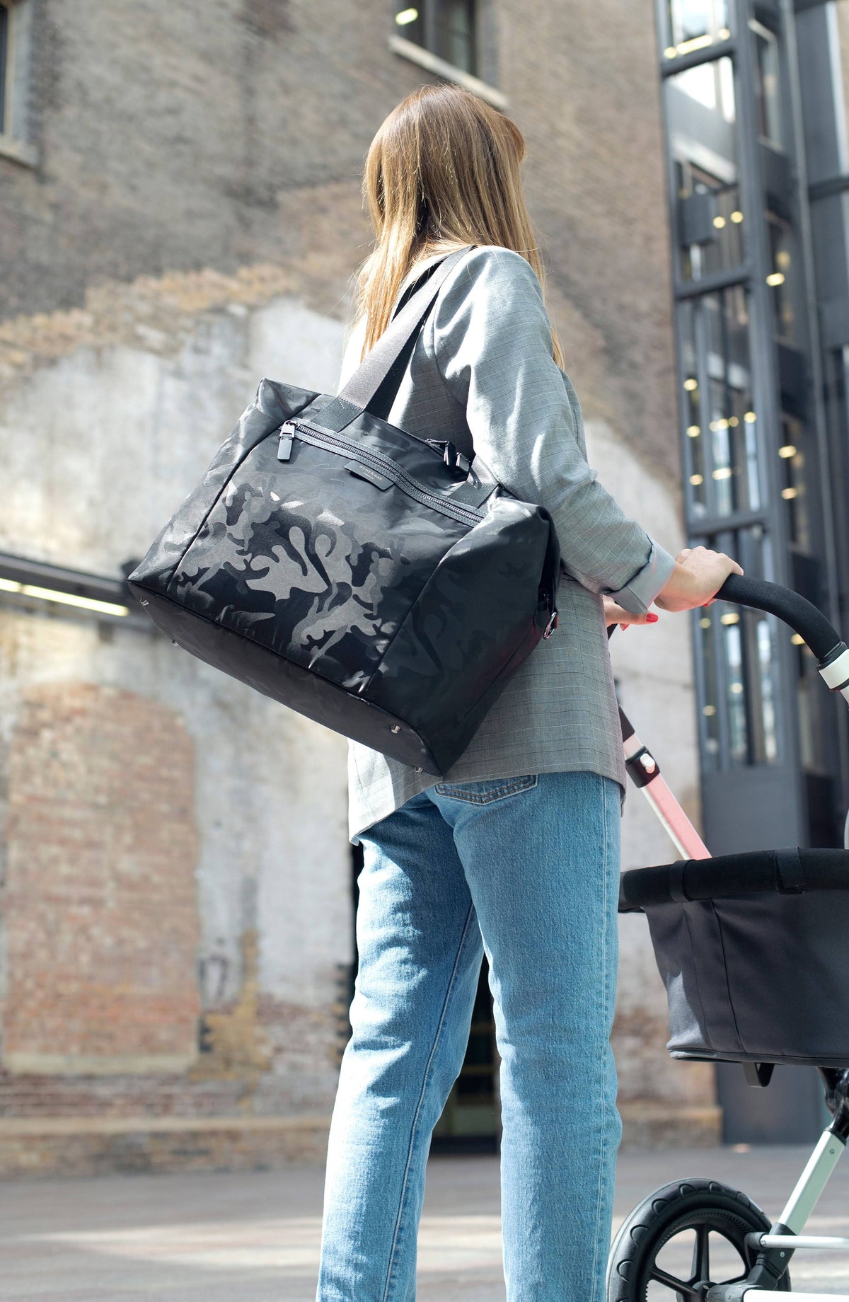 Black Camo Diaper Bag Z991