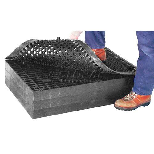 Anti-Fatigue Mat 7/8 Thick 3' x 3' Black C596