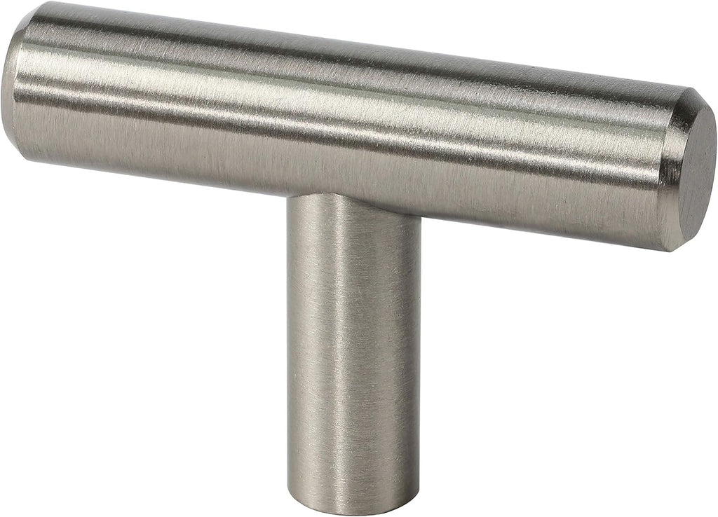 20 Pack Brushed Nickel Steel T Bar Pull Handle J77814