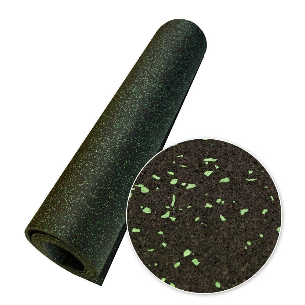 Recycled Rubber Flooring Rolls - Green Dot Y79283