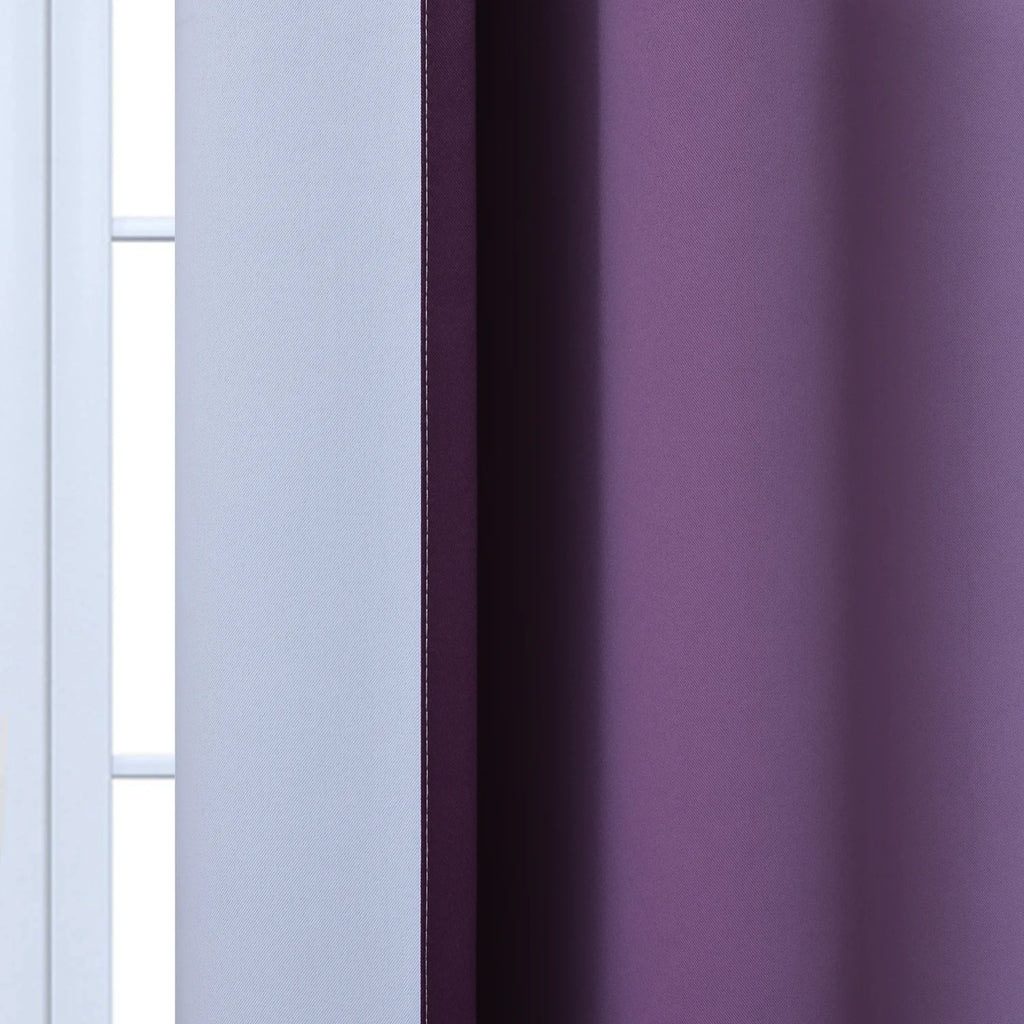 Purple Blackout Ombre Curtains, 52x84 inches, 2 Panels L694