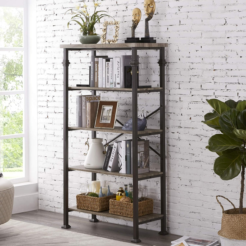 Grey Oak 3-Tier Bookshelf Y916337