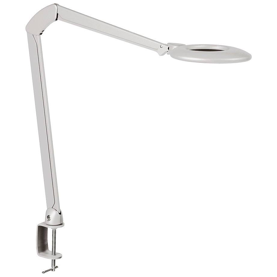 Silver Grey LED Task Light with Edge Clamp V5826