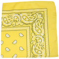 48 Pack Yellow 100% Cotton Double Sided Bandanas 27 x 27 Inches F34561