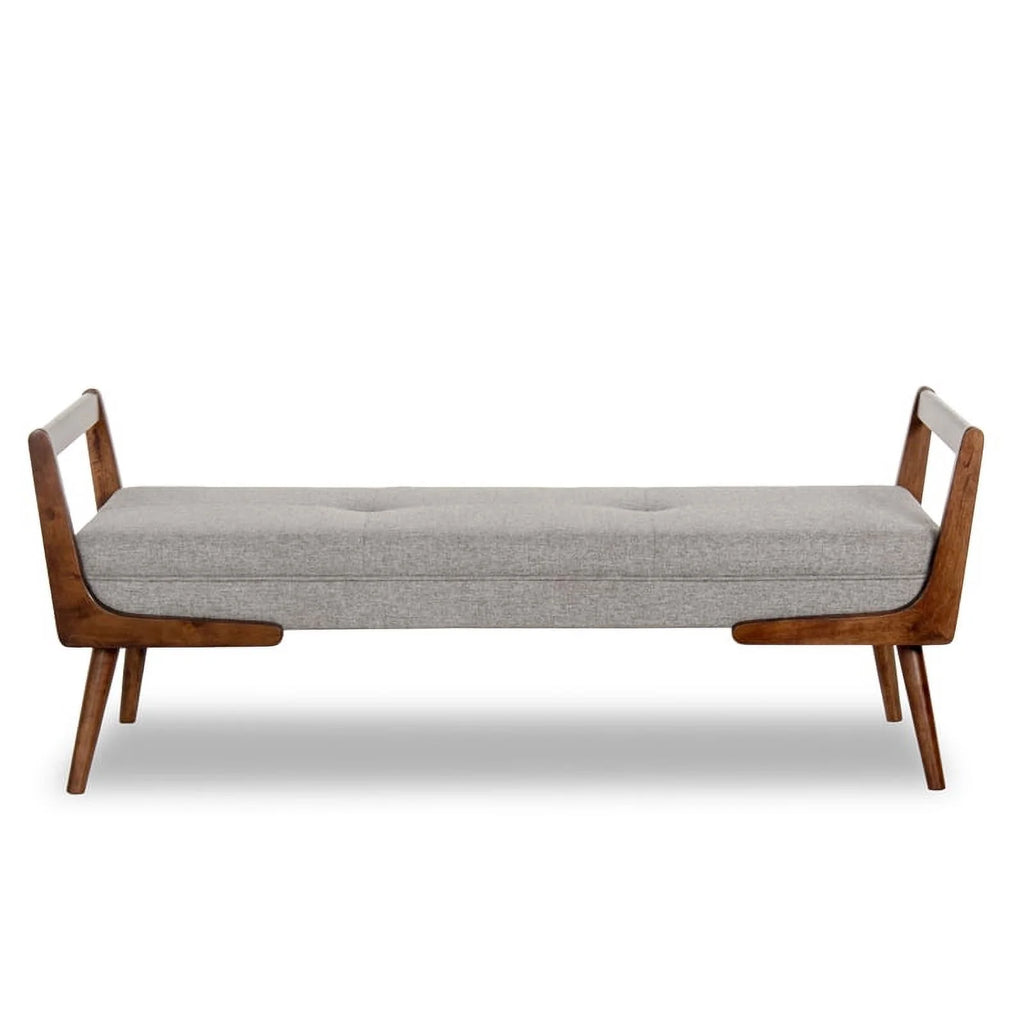 2 Piece Poppy Bench Set in Gray and Brown E3982