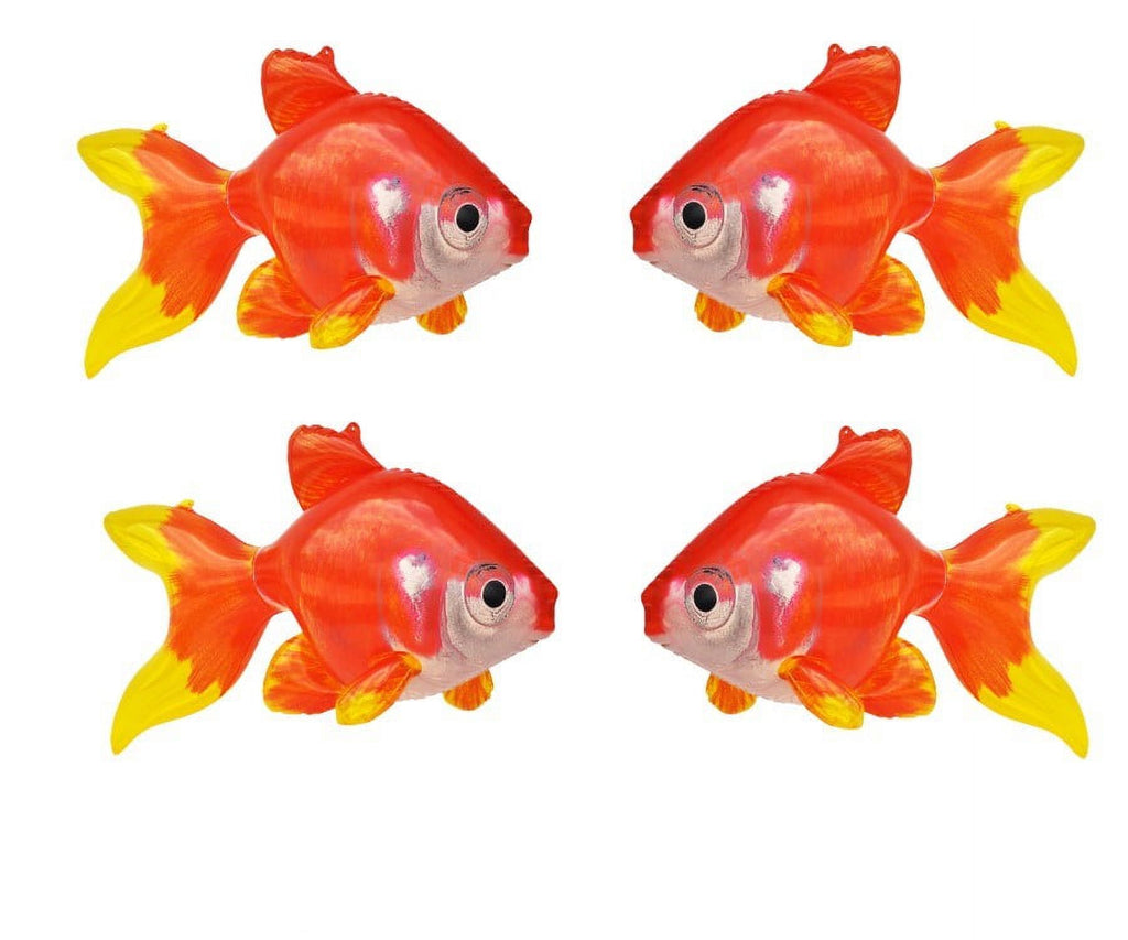 4-Pack Inflatable Goldfish Bath Toy A99130
