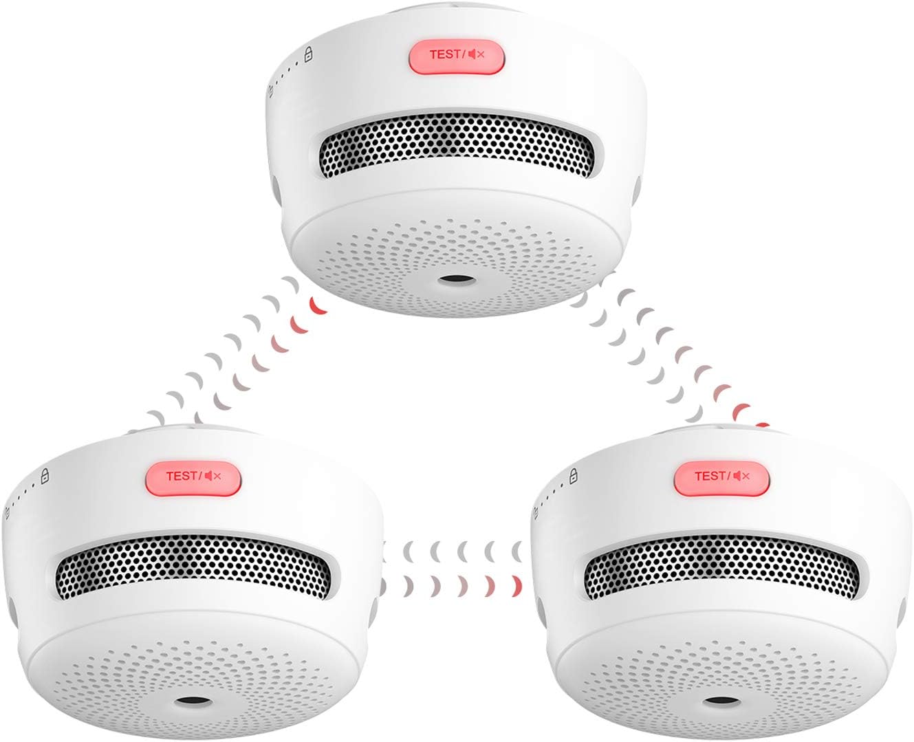 6-Pack Wireless Interconnected Smoke Detector Fire Alarm L4061