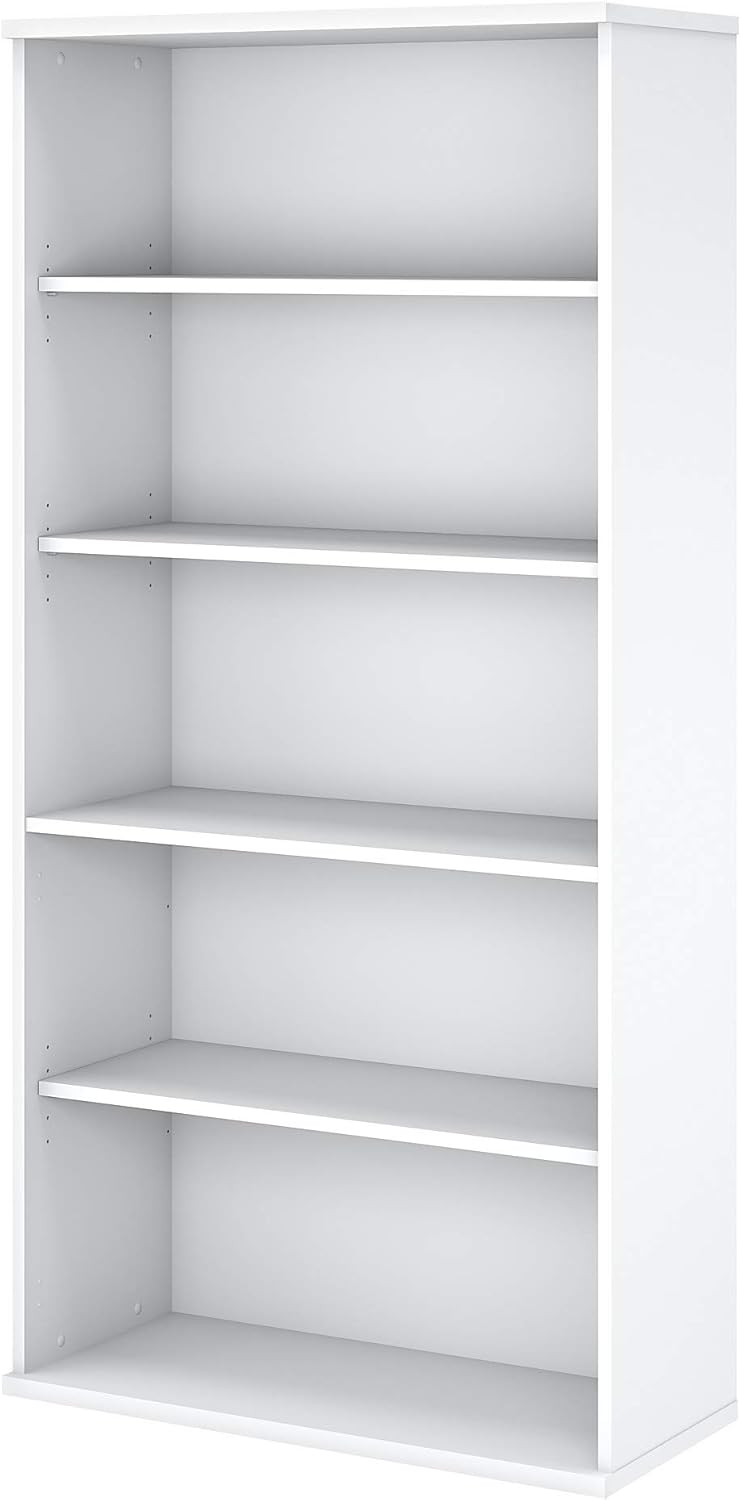 White 5 Shelf Bookcase U86563