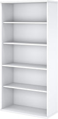 White 5 Shelf Bookcase U86563