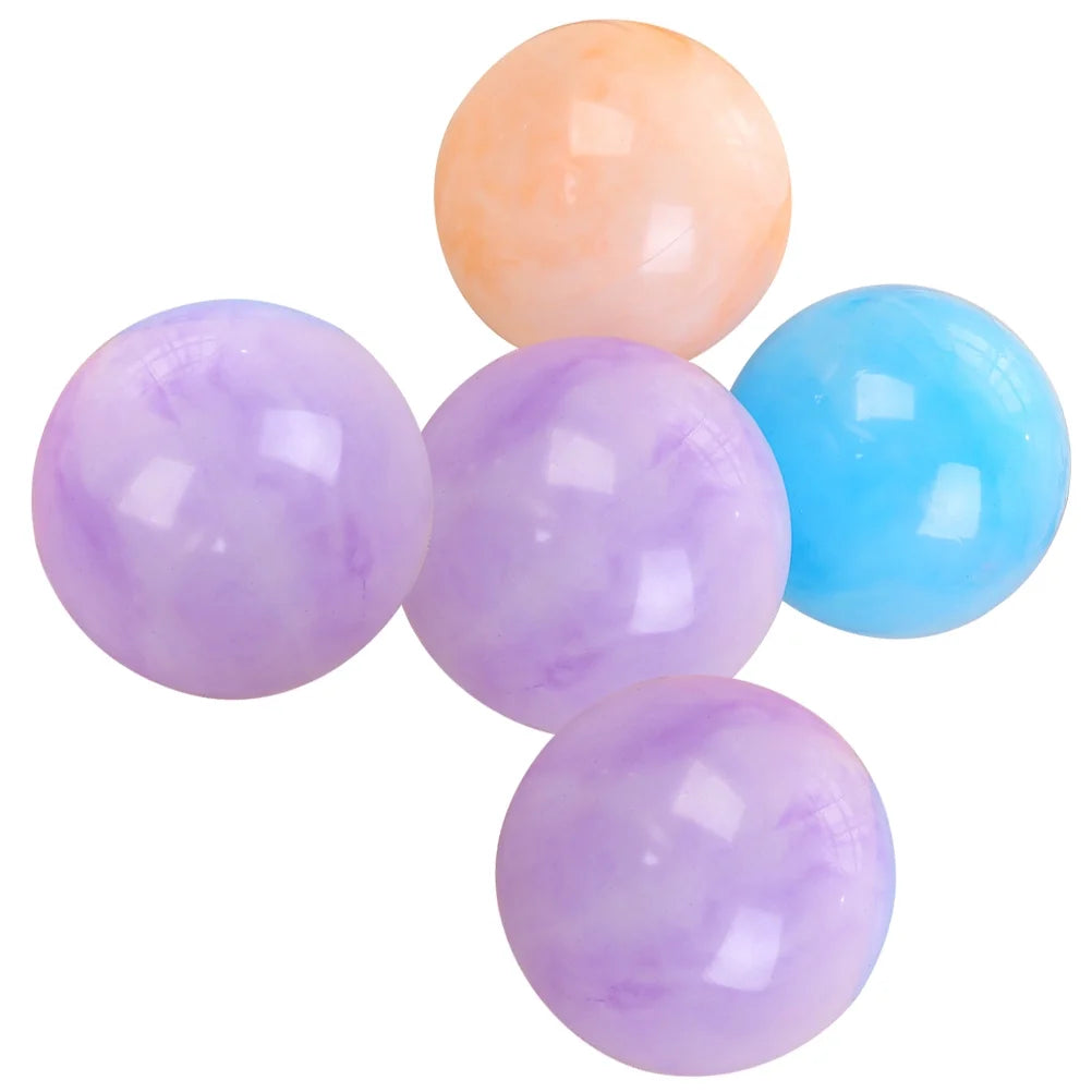 5pcs Plastic Air Filled Bouncy Rubber Balls S4789