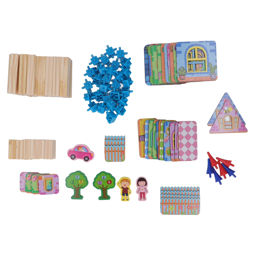 Wooden Building Blocks Set Educational Toy J457291