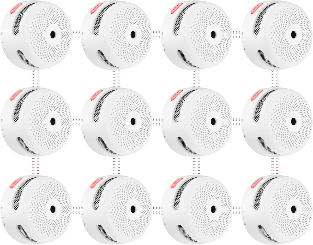 6-Pack Wireless Interconnected Smoke Detector Fire Alarm L4061