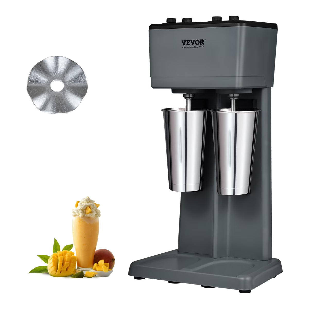 375W x 2 Double Heads Electric Milkshake Machine with 2 x 820 ml Stainless Steel Cups B88400