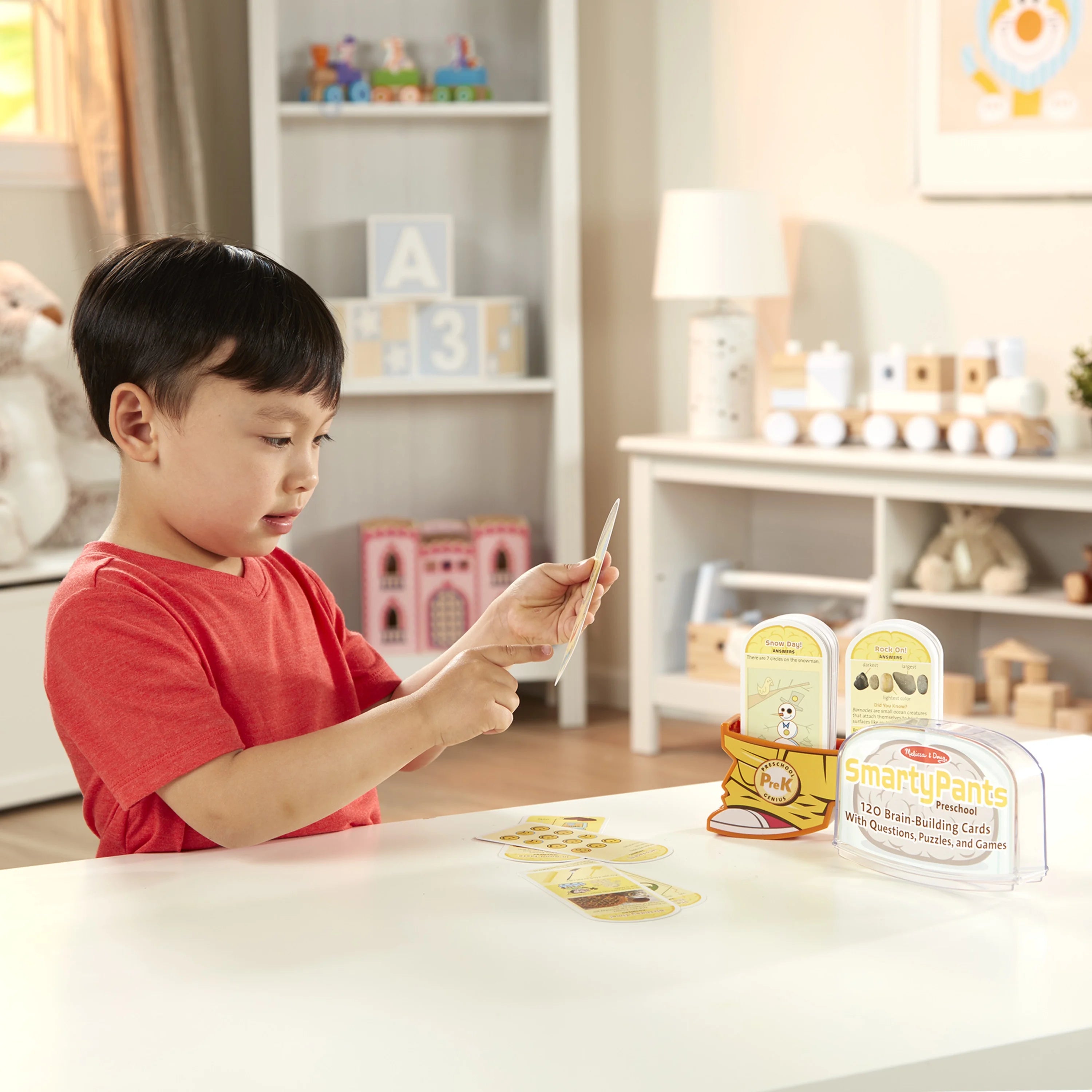 Preschool Card Set Educational Activity With 120 Questions, Puzzles, and Games H39656