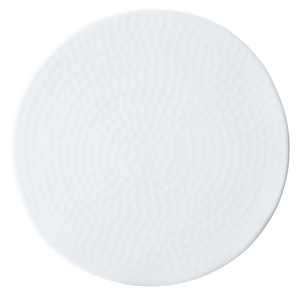 White Hammered Stool P40310