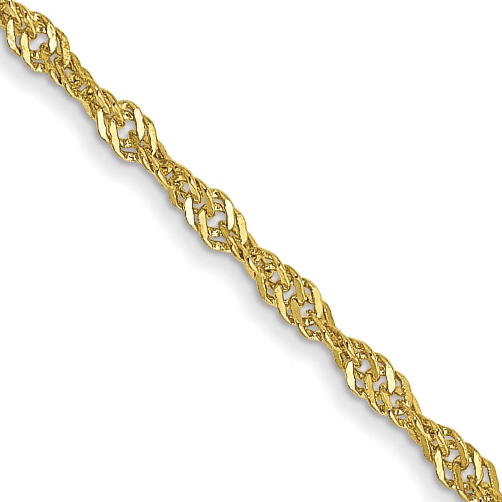 10K Yellow Gold 1.4mm Singapore Chain I3937